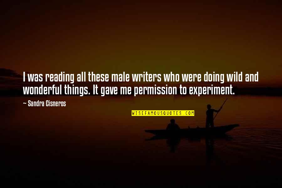 I Gave You All Of Me Quotes By Sandra Cisneros: I was reading all these male writers who