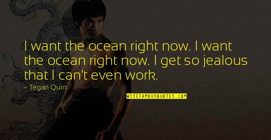 I Get Jealous Quotes By Tegan Quin: I want the ocean right now. I want