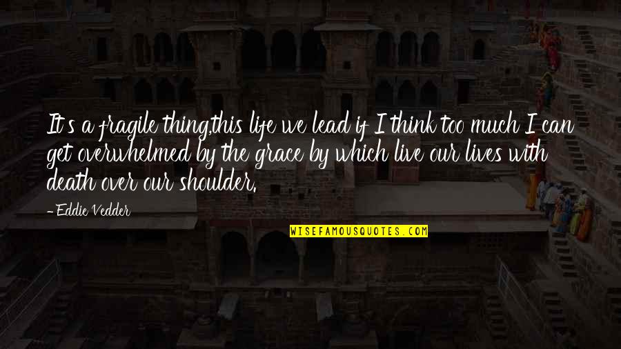 I Get Over It Quotes By Eddie Vedder: It's a fragile thing,this life we lead if