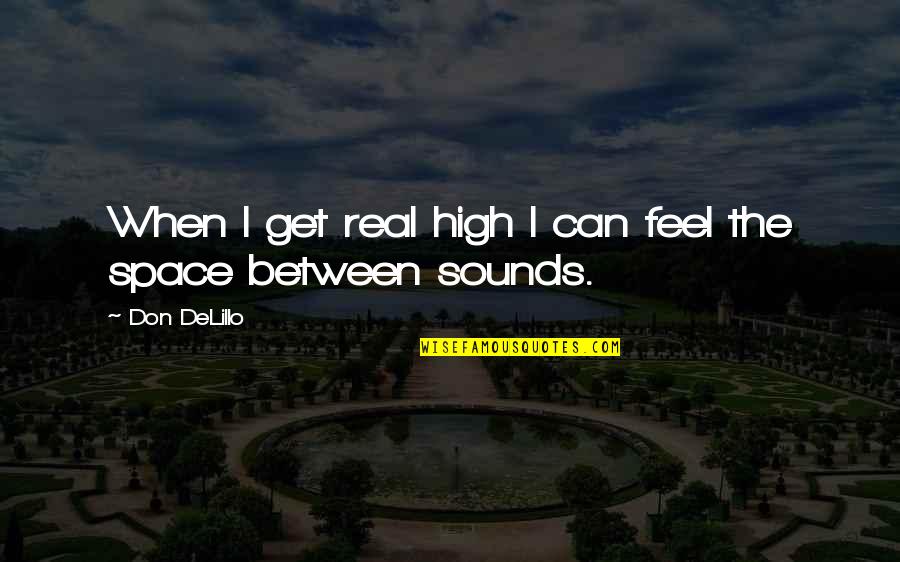 I Get So High Quotes By Don DeLillo: When I get real high I can feel