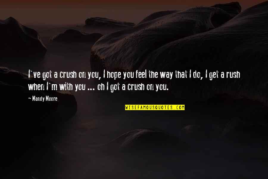 I Got Crush On You Quotes By Mandy Moore: I've got a crush on you, I hope