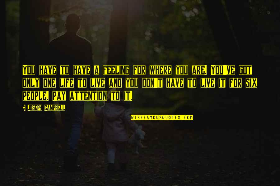 I Got Feelings For You Quotes By Joseph Campbell: You have to have a feeling for where I Got Feelings For You Quotes By Joseph Campbell: You have to have a feeling for where
