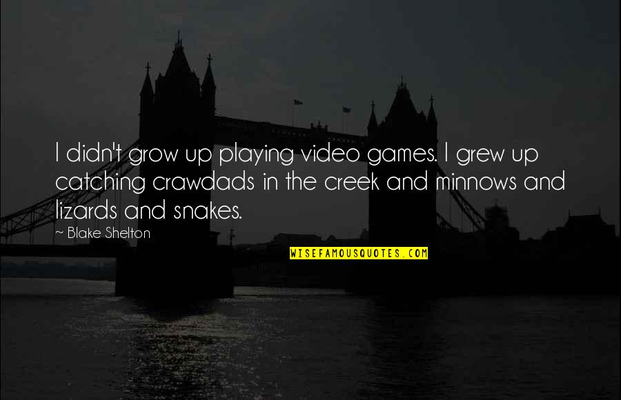 I Grow Up Quotes By Blake Shelton: I didn't grow up playing video games. I