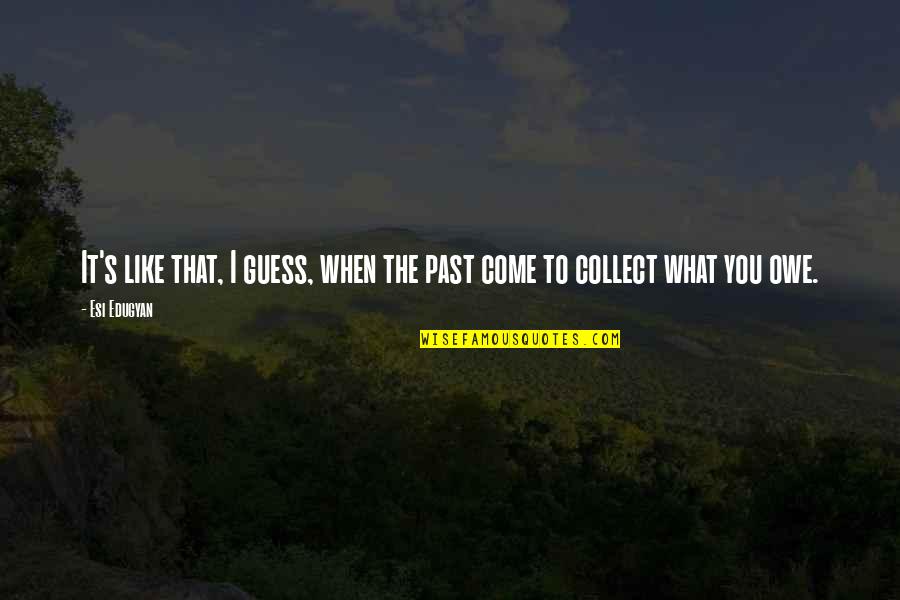 I Guess That's Life Quotes By Esi Edugyan: It's like that, I guess, when the past