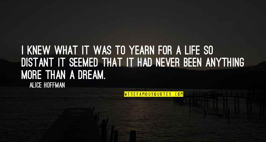 I Had A Dream Quotes By Alice Hoffman: I knew what it was to yearn for