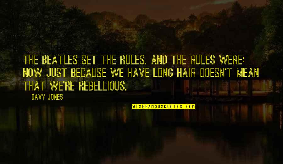 I Had Fun Today Quotes By Davy Jones: The Beatles set the rules. And the rules