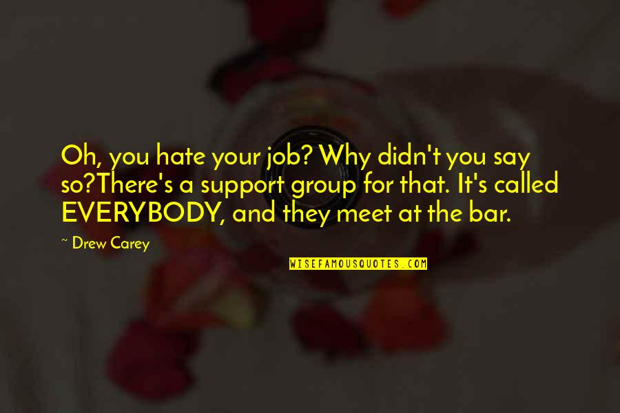I Hate Drinking Quotes By Drew Carey: Oh, you hate your job? Why didn't you