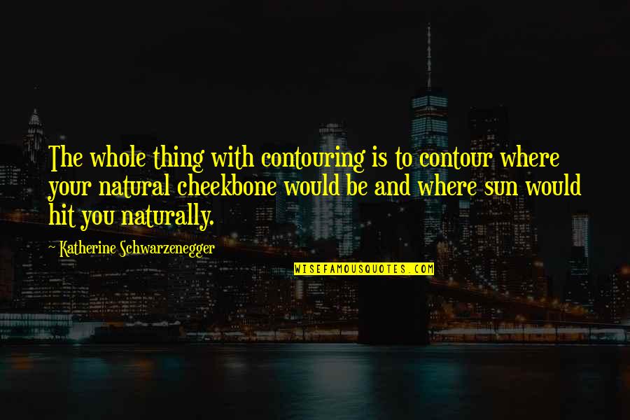 I Hate Fake Smiles Quotes By Katherine Schwarzenegger: The whole thing with contouring is to contour