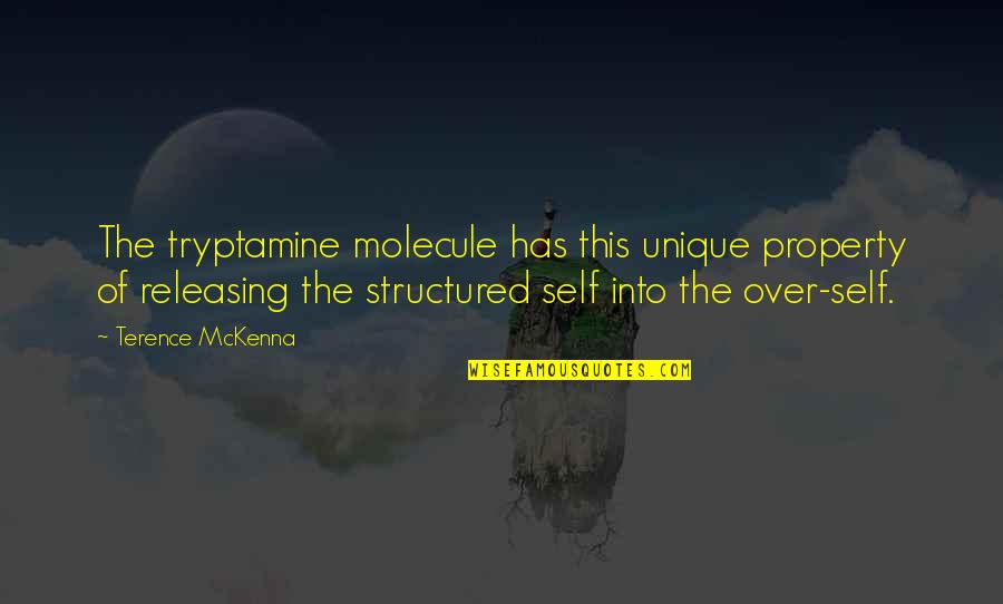 I Hate It When Guys Quotes By Terence McKenna: The tryptamine molecule has this unique property of