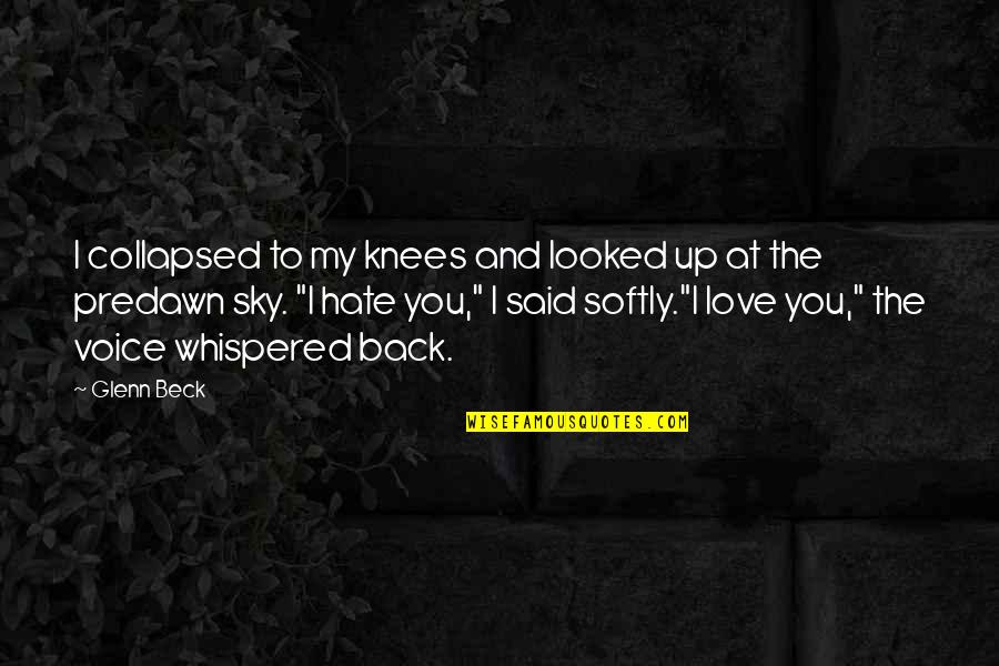 I Hate You My Love Quotes By Glenn Beck: I collapsed to my knees and looked up