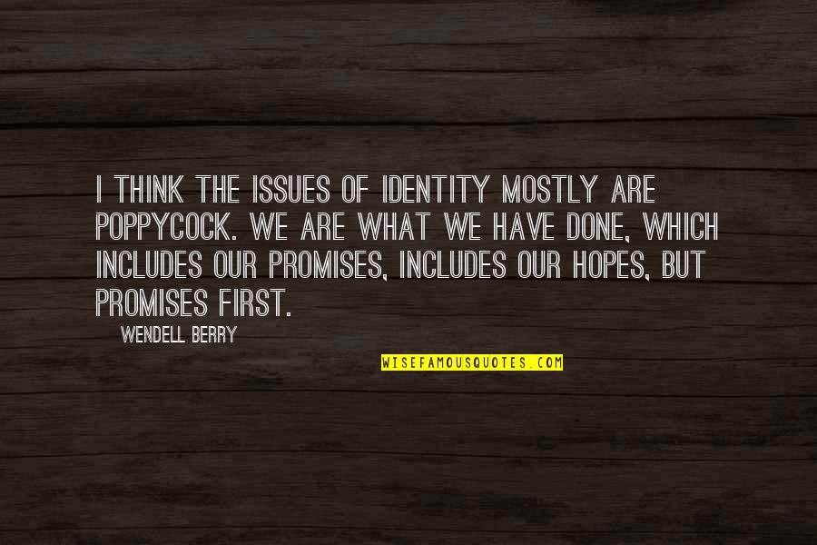 I Have Issues Quotes By Wendell Berry: I think the issues of identity mostly are I Have Issues Quotes By Wendell Berry: I think the issues of identity mostly are