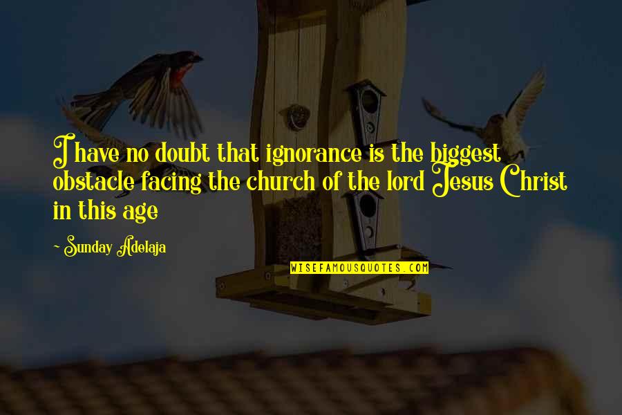 I Have Jesus Quotes By Sunday Adelaja: I have no doubt that ignorance is the