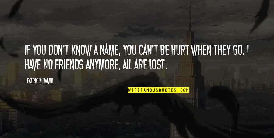 I Have Lost Friends Quotes By Patricia Hamill: If you don't know a name, you can't
