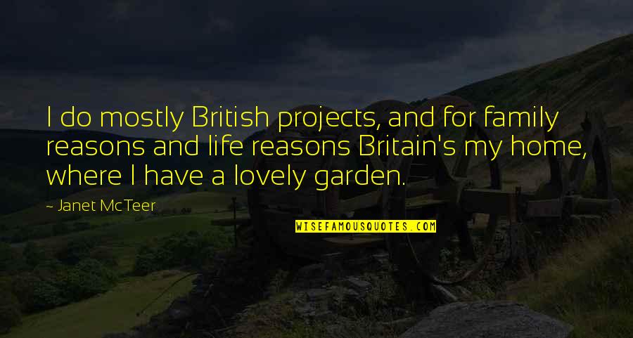 I Have My Reasons Quotes By Janet McTeer: I do mostly British projects, and for family