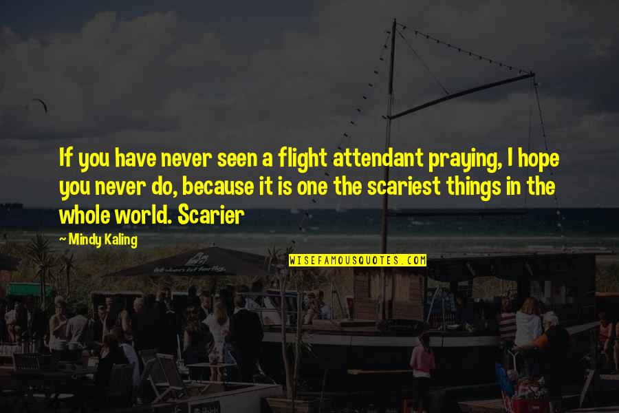 I Have Never Seen Quotes By Mindy Kaling: If you have never seen a flight attendant I Have Never Seen Quotes By Mindy Kaling: If you have never seen a flight attendant