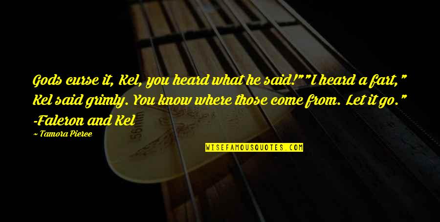 I Heard What You Said Quotes By Tamora Pierce: Gods curse it, Kel, you heard what he I Heard What You Said Quotes By Tamora Pierce: Gods curse it, Kel, you heard what he