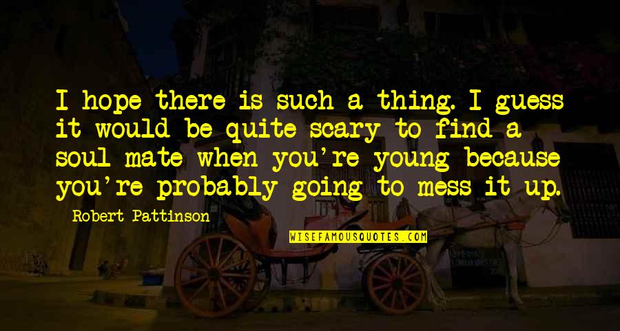 I Hope You Find It Quotes By Robert Pattinson: I hope there is such a thing. I