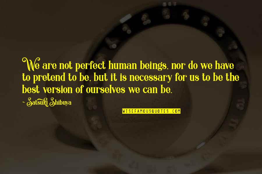 I Just Can't Pretend Quotes By Satsuki Shibuya: We are not perfect human beings, nor do