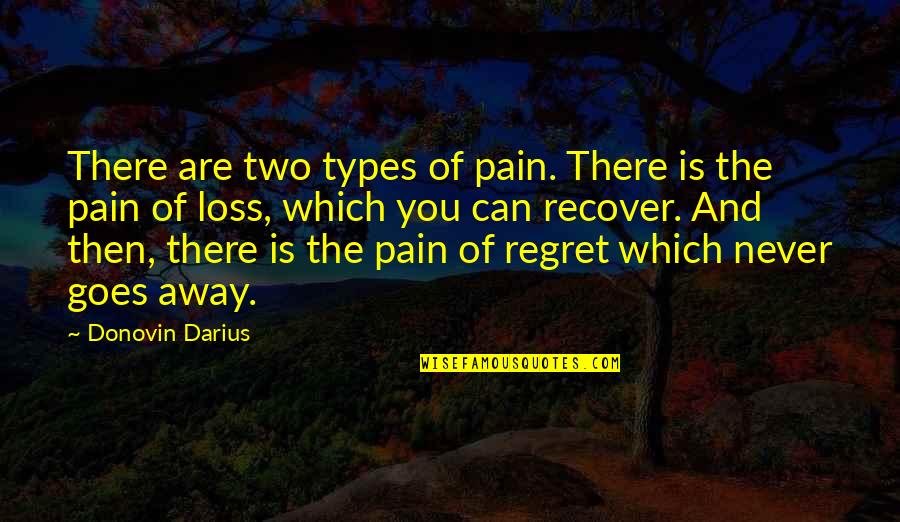 I Just Don't Know What To Do Anymore Quotes By Donovin Darius: There are two types of pain. There is