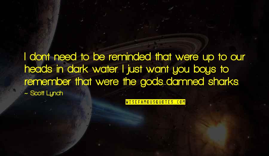 I Just Remember You Quotes By Scott Lynch: I don't need to be reminded that we're I Just Remember You Quotes By Scott Lynch: I don't need to be reminded that we're