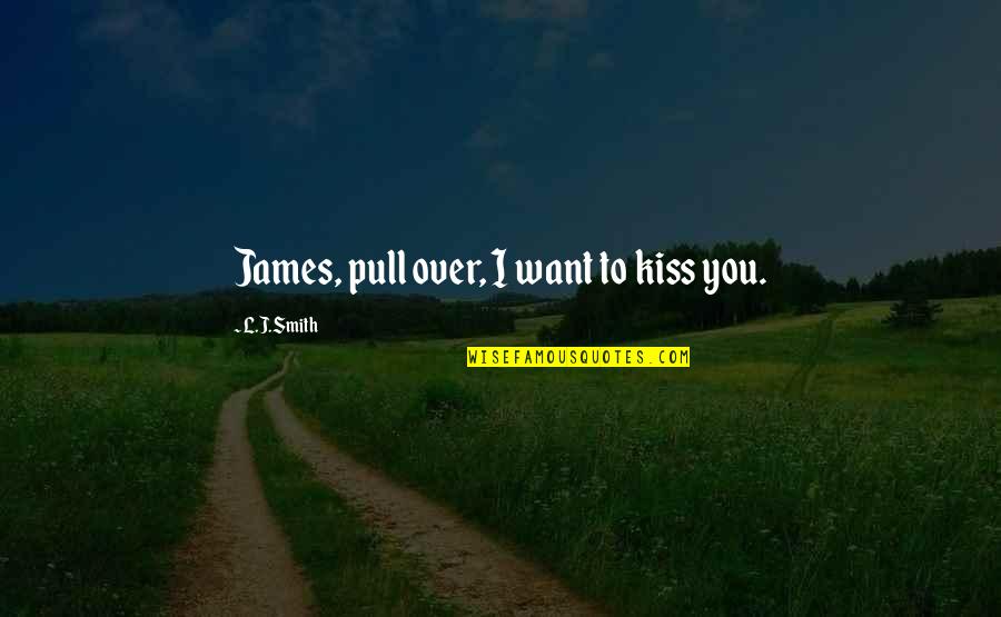I Just Want A Kiss Quotes By L.J.Smith: James, pull over, I want to kiss you.