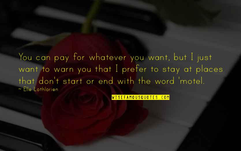 I Just Want Romance Quotes By Elle Lothlorien: You can pay for whatever you want, but