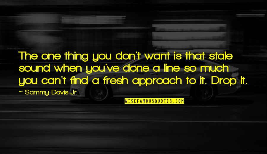 I Just Want To Be Your Only One Quotes By Sammy Davis Jr.: The one thing you don't want is that