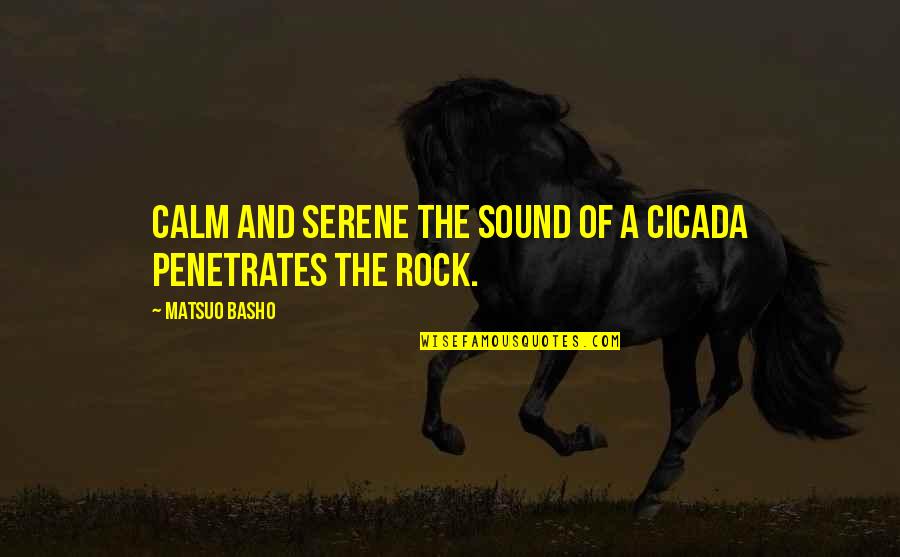 I Just Want To Travel The World Quotes By Matsuo Basho: Calm and serene The sound of a cicada
