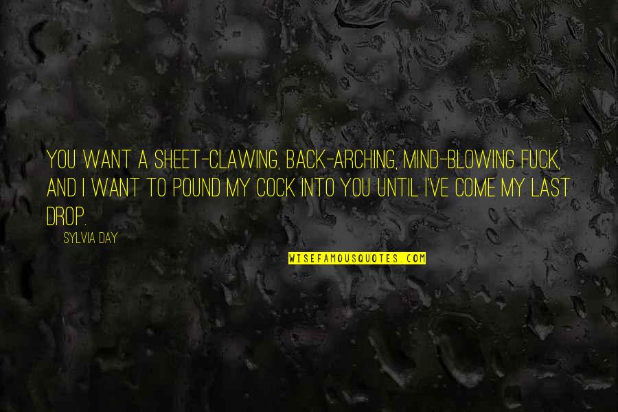 I Just Want You Back Quotes By Sylvia Day: You want a sheet-clawing, back-arching, mind-blowing fuck, and