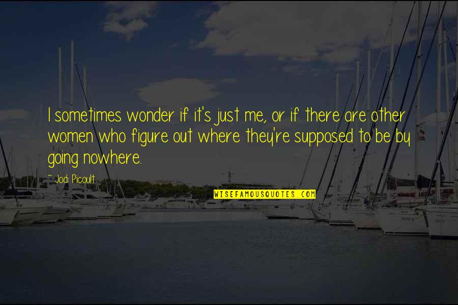 I Just Wonder Quotes By Jodi Picoult: I sometimes wonder if it's just me, or