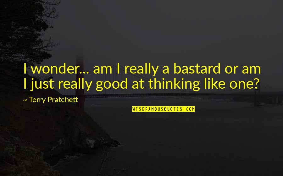 I Just Wonder Quotes By Terry Pratchett: I wonder... am I really a bastard or