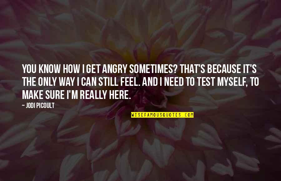 I Know How It Feel Quotes By Jodi Picoult: You know how I get angry sometimes? That's