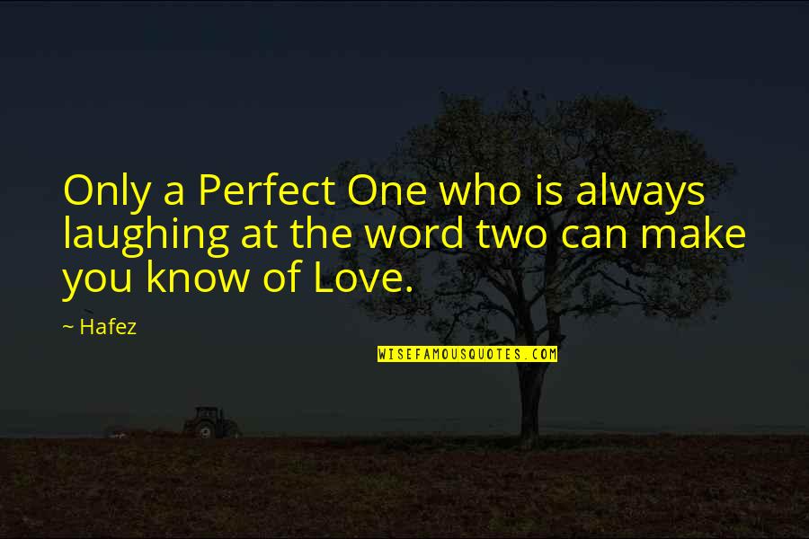 I Know I'm Not Perfect Love Quotes By Hafez: Only a Perfect One who is always laughing