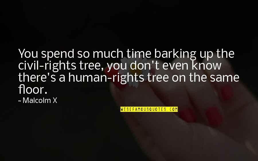 I Know My Rights Quotes By Malcolm X: You spend so much time barking up the