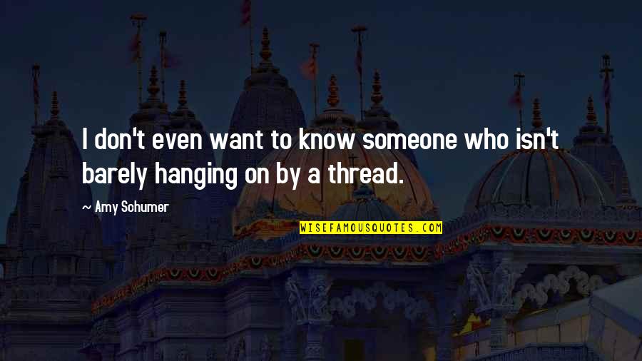 I Know You Are Not Ok Quotes By Amy Schumer: I don't even want to know someone who
