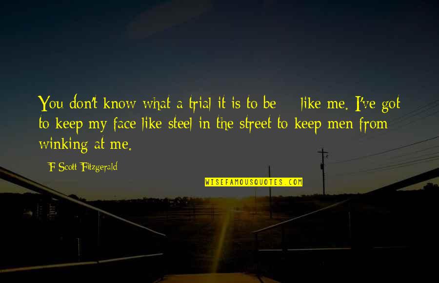 I Know You Don't Like Me Quotes By F Scott Fitzgerald: You don't know what a trial it is