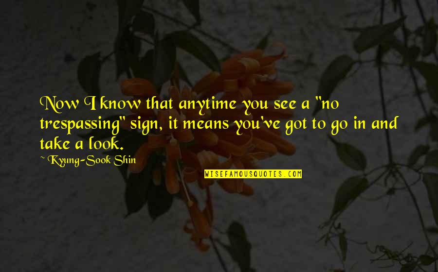 I Know You Now Quotes By Kyung-Sook Shin: Now I know that anytime you see a