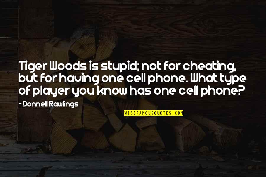 I Know You're Cheating Quotes By Donnell Rawlings: Tiger Woods is stupid; not for cheating, but