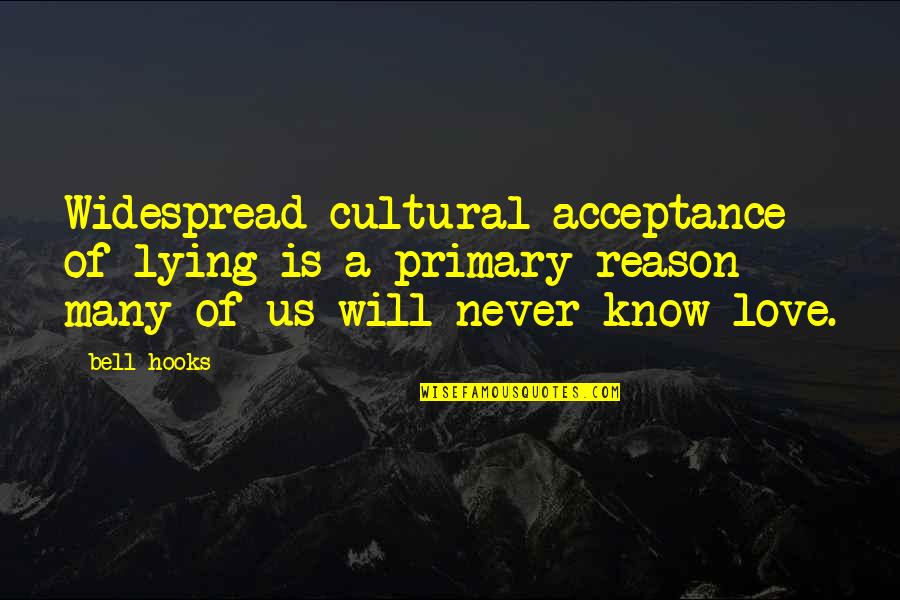 I Know You're Lying Quotes By Bell Hooks: Widespread cultural acceptance of lying is a primary