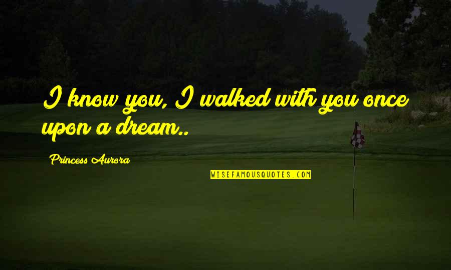 I Know You're Sleeping Quotes By Princess Aurora: I know you, I walked with you once