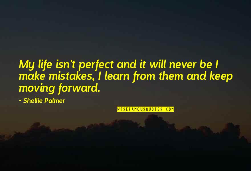 I Learn From My Mistakes Quotes By Shellie Palmer: My life isn't perfect and it will never