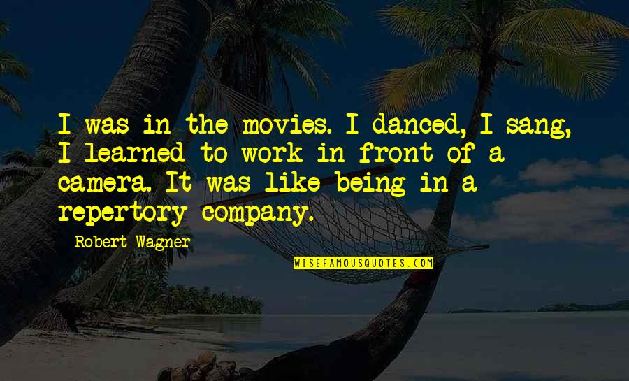 I Like Movies Quotes By Robert Wagner: I was in the movies. I danced, I