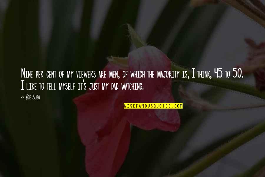 I Like My Men Quotes By Zoe Sugg: Nine per cent of my viewers are men,