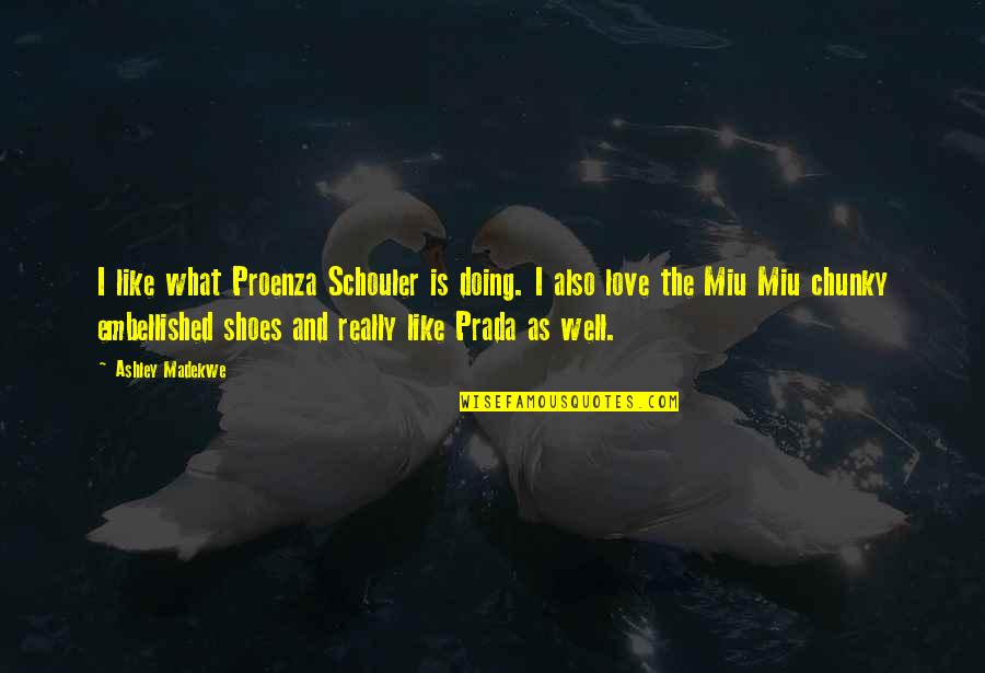 I Like Quotes By Ashley Madekwe: I like what Proenza Schouler is doing. I