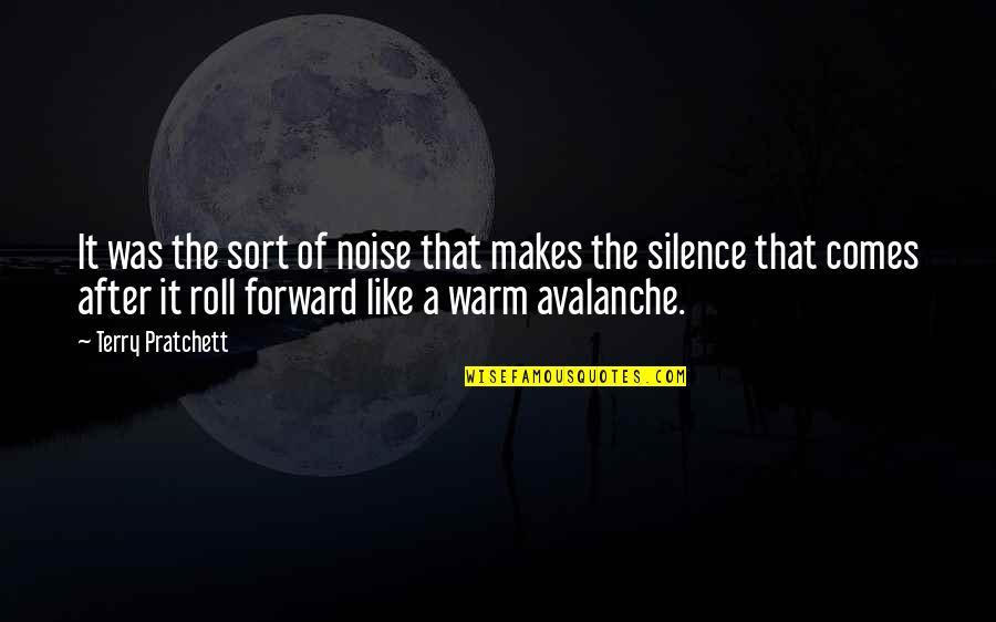 I Like Your Silence Quotes By Terry Pratchett: It was the sort of noise that makes I Like Your Silence Quotes By Terry Pratchett: It was the sort of noise that makes
