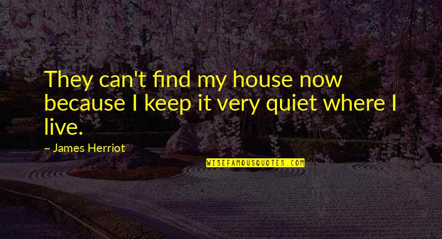 I Live Because Quotes By James Herriot: They can't find my house now because I