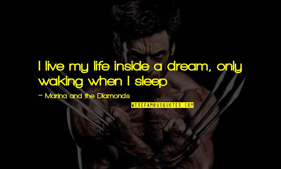 I Live My Dreams Quotes By Marina And The Diamonds: I live my life inside a dream, only