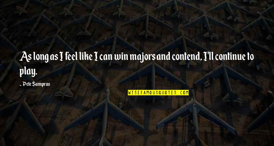 I Ll Win Quotes By Pete Sampras: As long as I feel like I can