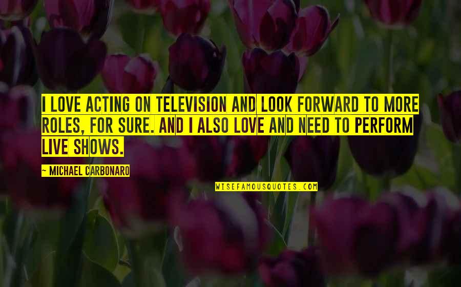 I Look Forward Quotes By Michael Carbonaro: I love acting on television and look forward