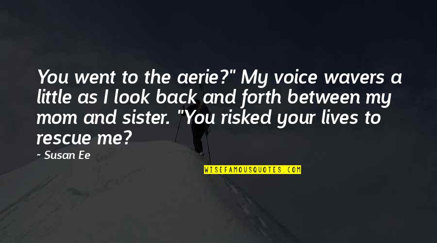 I Look Up To You Sister Quotes By Susan Ee: You went to the aerie?" My voice wavers